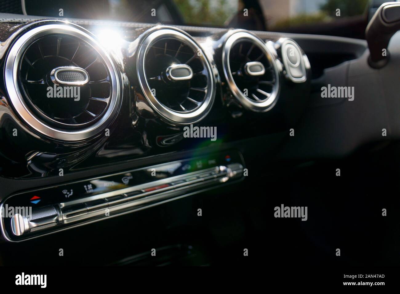 Centre console in interior of a W177 Mercedes-Benz A-Class Stock Photo -  Alamy