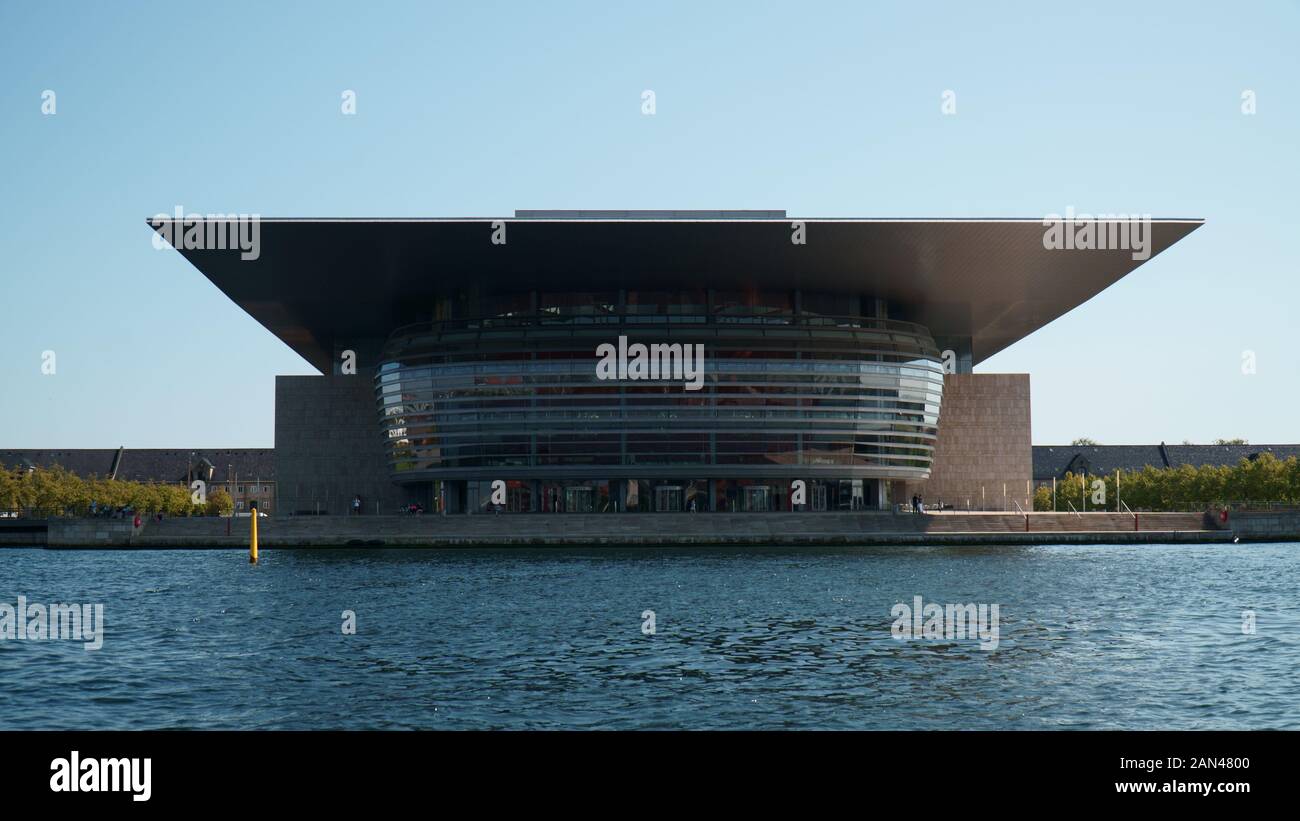 Copenhagen Opera House in Denmark, viewed from across the canal Stock Photo