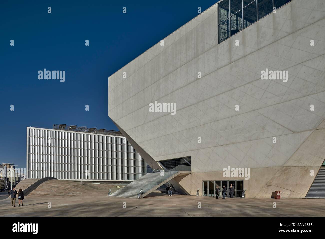 Casa da Música, emblematic building of Porto, Portugal. Built by architect Rem Koolhaas for concert hall in the 20th century Stock Photo
