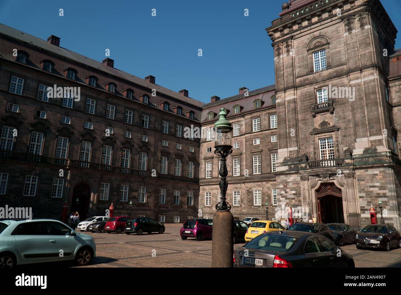 Christiansborg Slot, a palace and government building in Copenhagen, Denmark Stock Photo