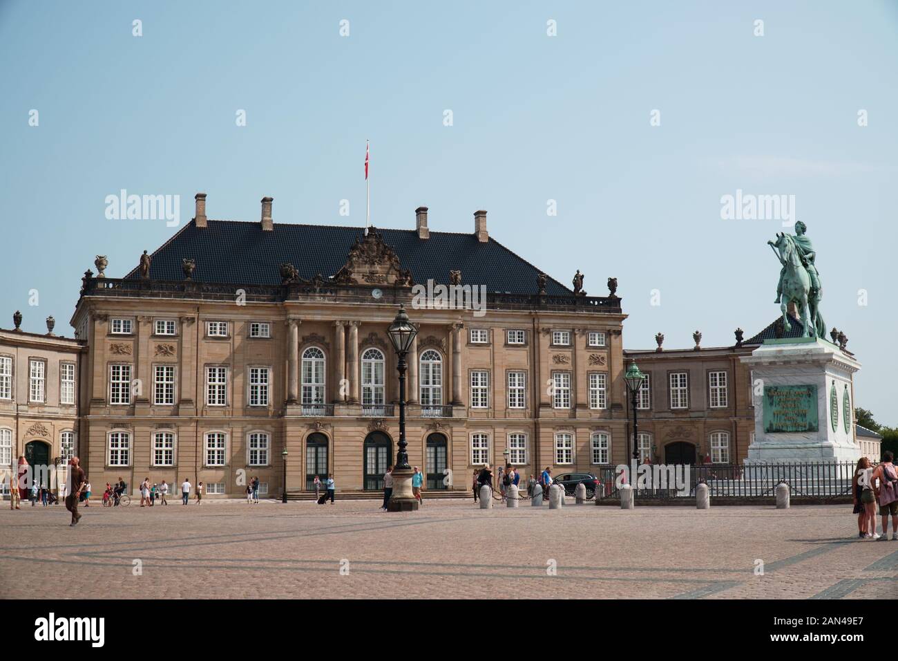 Amalienborg in Copenhagen, Denmark Stock Photo