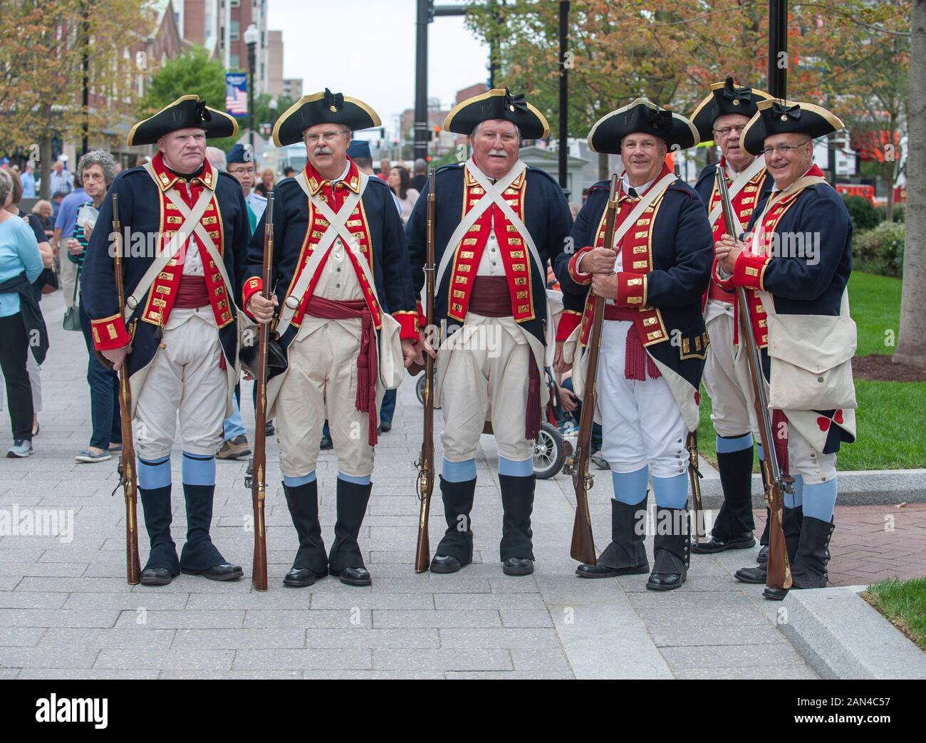 Minute Men rebels in Quincy Massachusetts Stock Photo