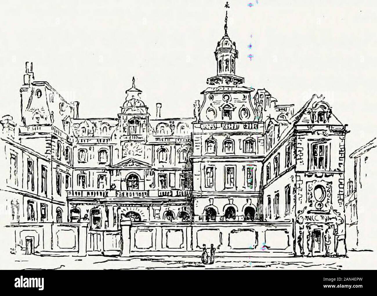Paris . hoses deIesprit quaux vanit& de cour ; il rassemblait dans son hotel unesociite choisie, et faisait concurrence aux samedis de Mile deScud^ry. Les pontes avaient le pas sur les prosateurs, chez GaspardFieubet, qui se m§lait de faire des vers et qui fut Iami de la Fontaine.—Paris d travers les dges. Behind the Boulevard Henri IV., on the west, was theHotel de Lesdiguiferes, built by the Italian financierS^bastien Zamet, the friend of Henri IV., who constantlycame with Gabrielle dEstrees to this hotel, called by thepeople le palais damour du rot. It was after a supper herethat Gabrielle Stock Photo