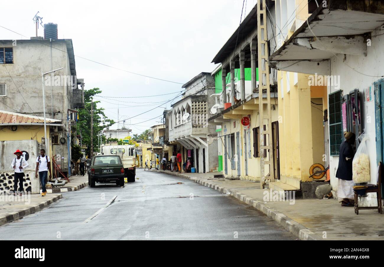The town of Mitsamiouli, Comoros. Stock Photo