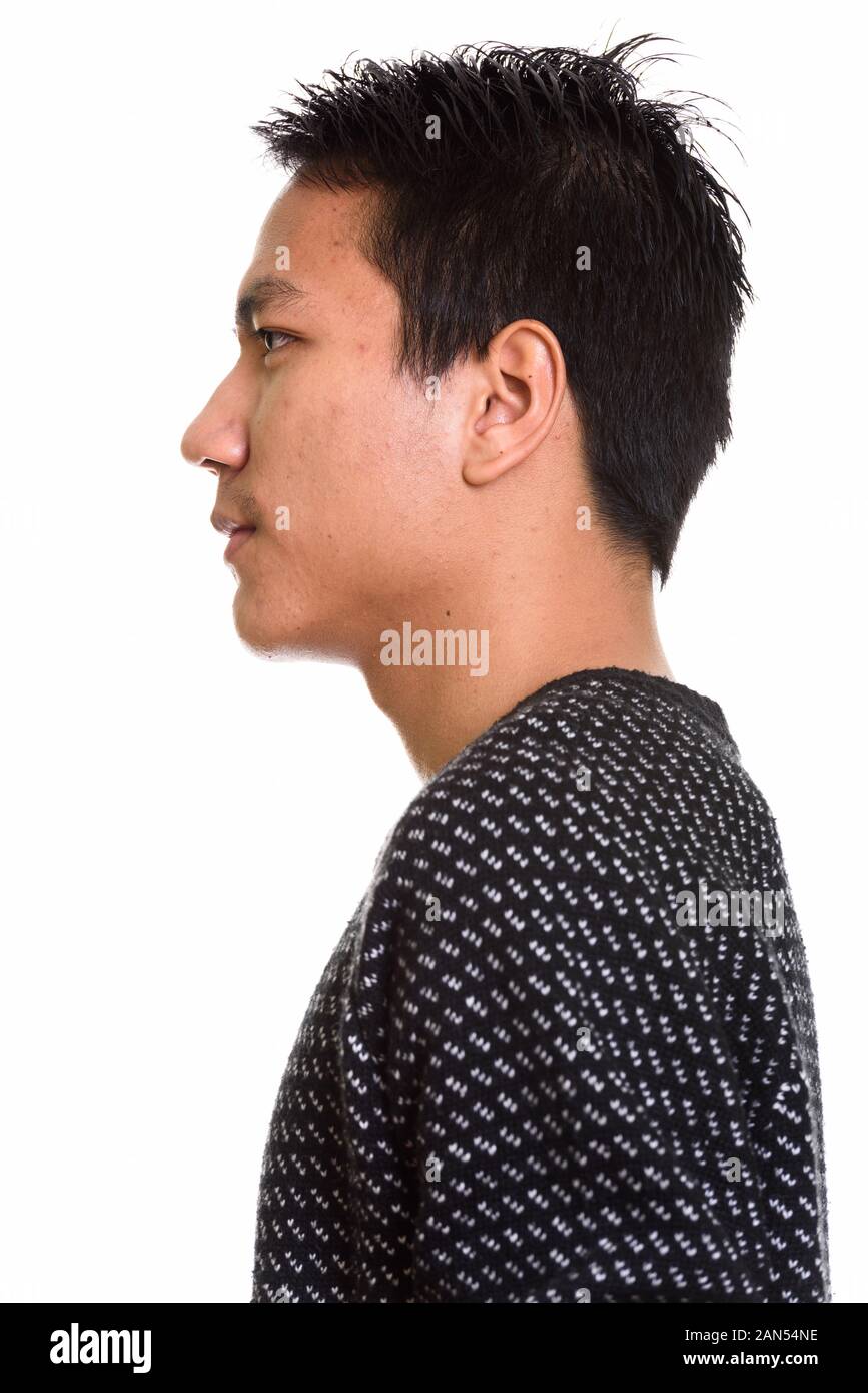 Closeup Young Asian Man Face Isolated On White Stock Photo, Picture and  Royalty Free Image. Image 35114971.