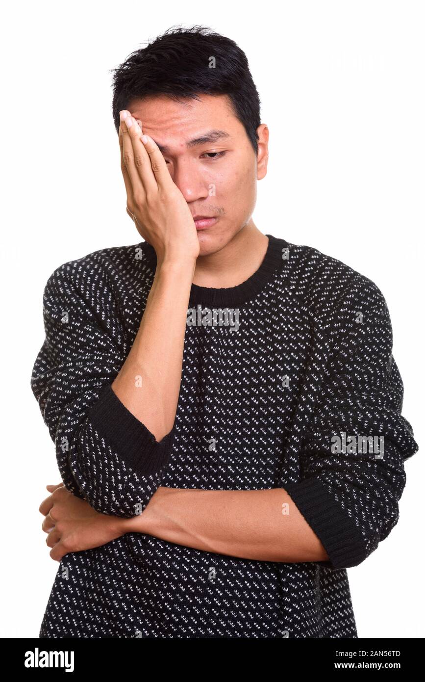 Portrait sad young man close hi-res stock photography and images - Alamy