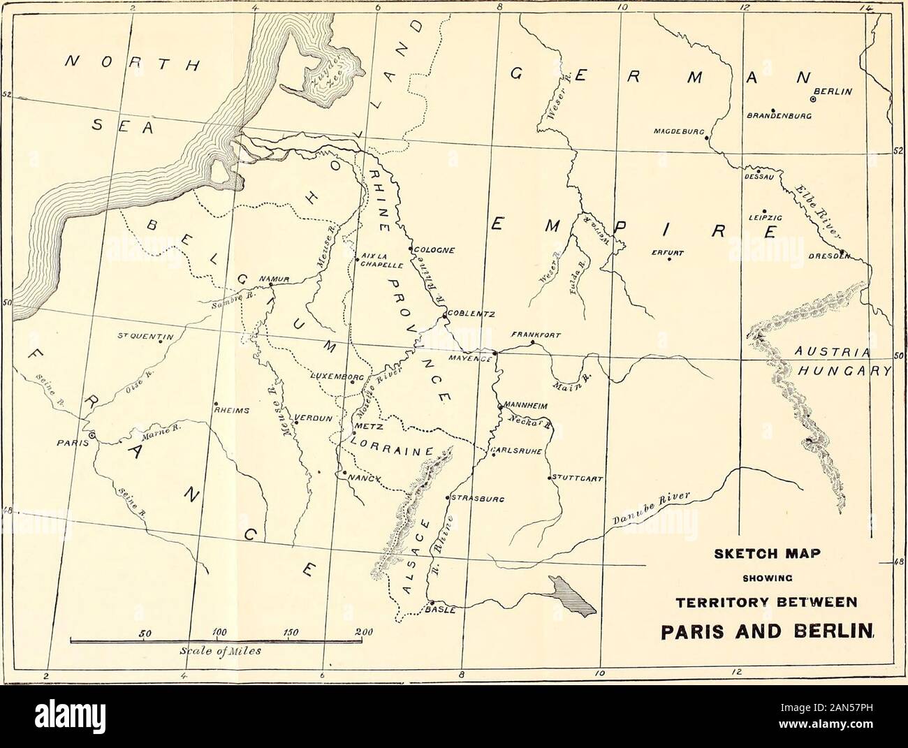 Decisive battles since Waterloo : the most important military events from 1815 to 1887 . he emperor ofFrance proposed purchasing the province from the kingof Holland; Prussia earnestly opposed the purchase, sinceLuxembourg had formed part of the dissolved GermanicConfederation. The air was filled with rumors of war, andthe affair was only quieted by a conference at London ofthe representatives of the great powers, by whom it wasdecreed that the fortress of Luxembourg should be de-molished and the perfect neutrality of the provinceguaranteed. For three years from this time there was no disturb- Stock Photo