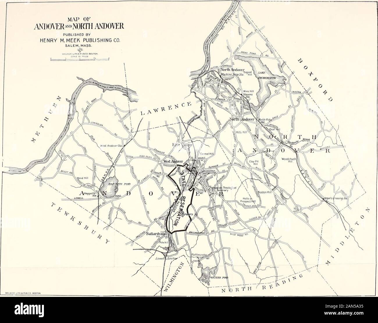 Map of andover hires stock photography and images Alamy