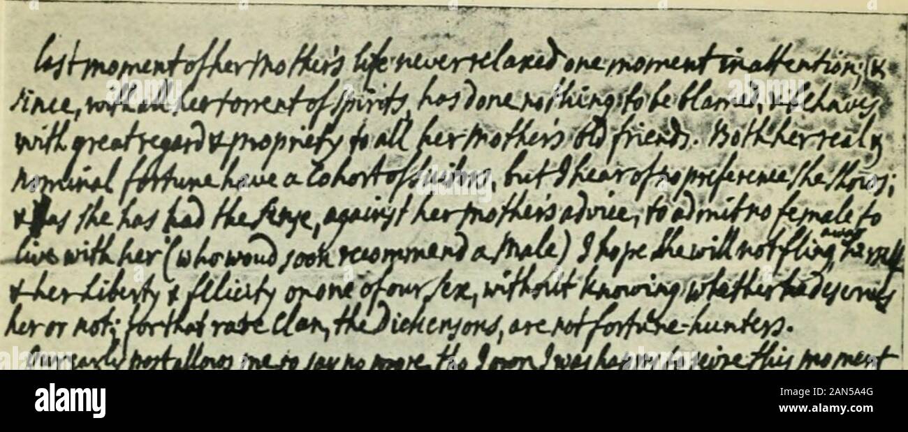 Letters : Chronologically arranged and edited with notes and indices by MrsPaget Toynbee . a. Att^fUyUff, uAkukt/a* tytxiK-P^jft Wk i Si^LiiuyJ^ LETTER OF HORACE WALPOLE TO MRS. DICKENSON ^. * fry tL*Y.fh*)* i**K. /• 1790] To Mrs. Dickenson 285 not want to dance like Lord Barrymore with Delpini2—nay,I should probably have some other illness, which I shouldnot understand so well how to manage—and besides oldpeople who have no complaint are mighty apt to think thatif forty or fifty years have not lamed them, they have remainedat a stand, and are still twenty—mercy on us! do butthink what follie Stock Photo