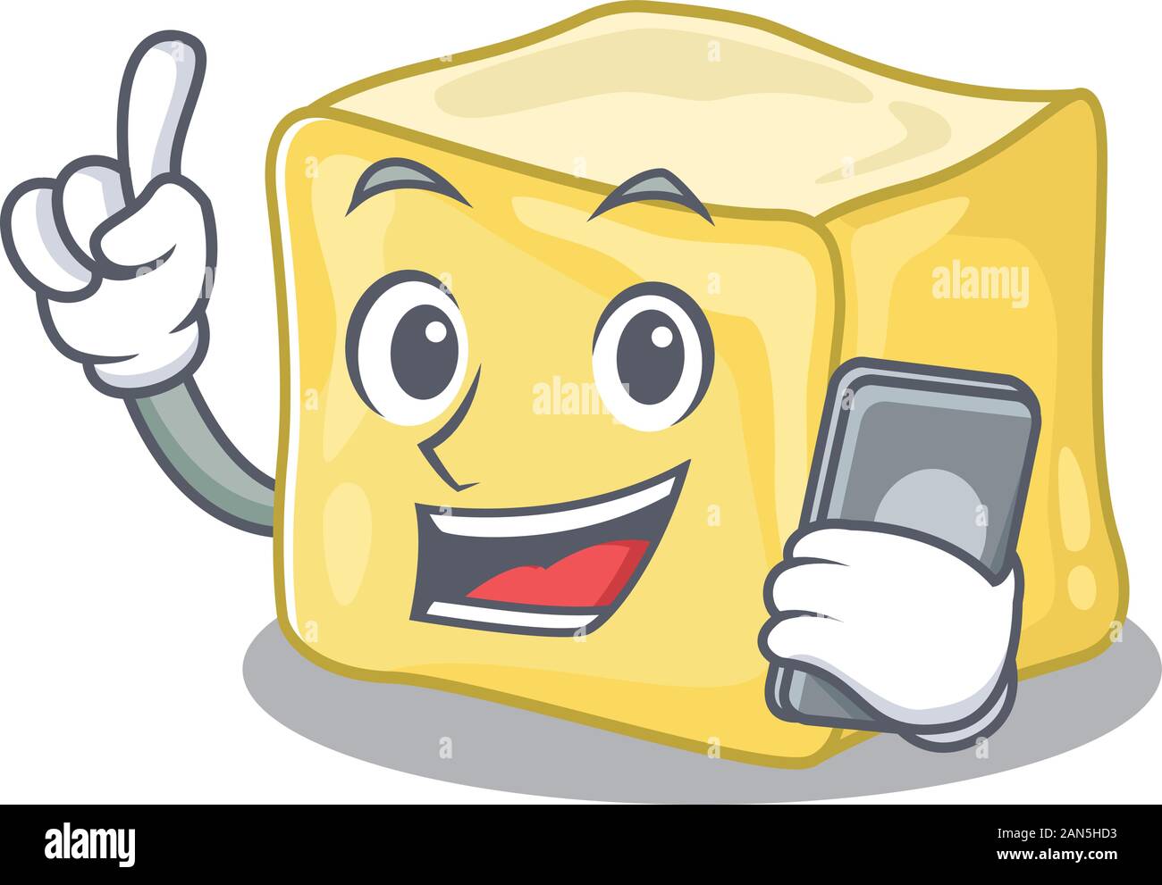 Cartoon design of creamy butter speaking on a phone Stock Vector Image ...