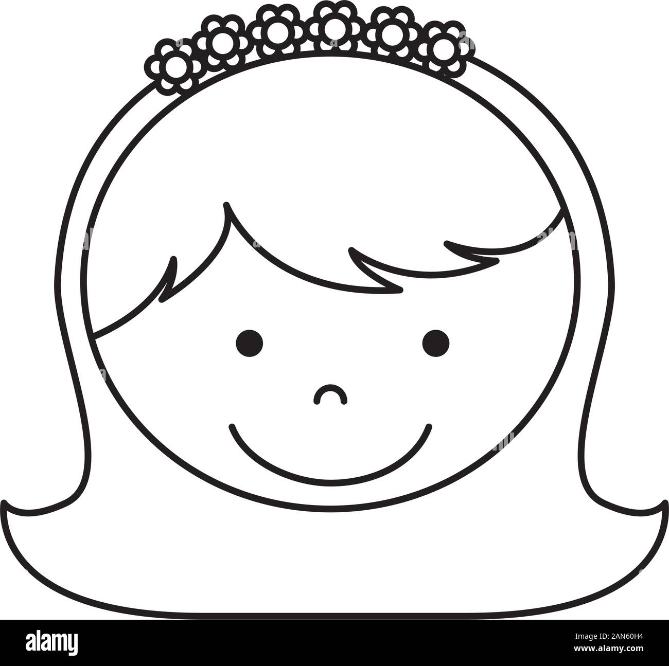 first communion girl character Stock Vector