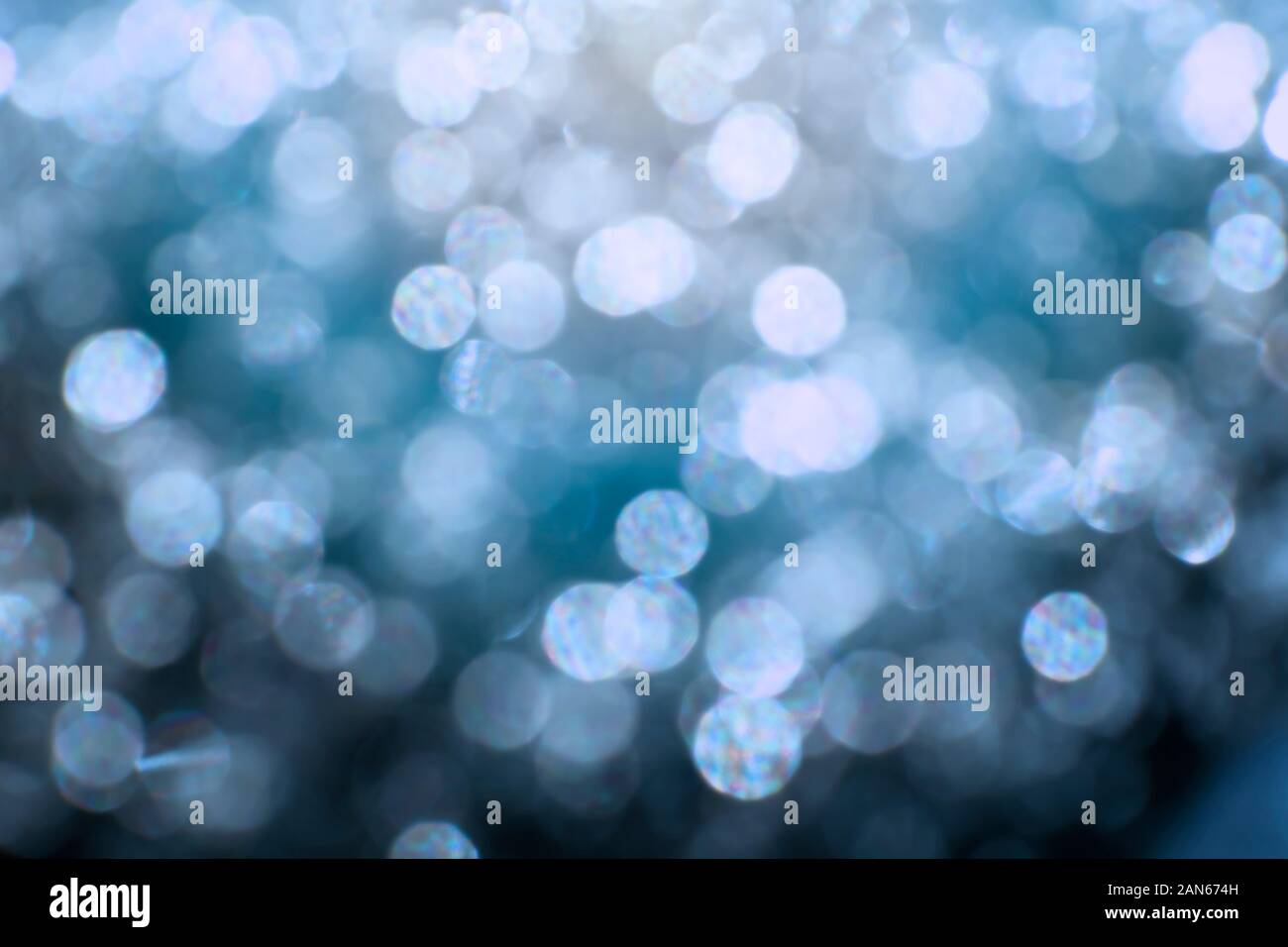 Blue Abstract bokeh light effect on background Stock Photo