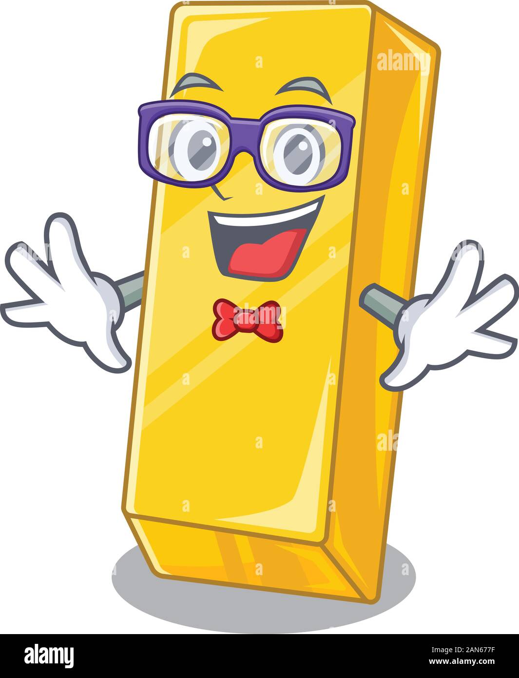 cartoon character of Geek gold bar design Stock Vector Image & Art - Alamy