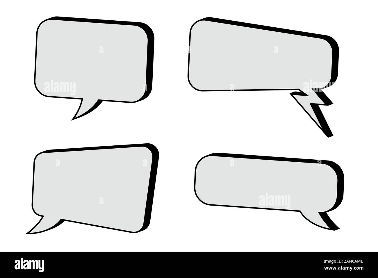 Speech bubbles set Stock Vector