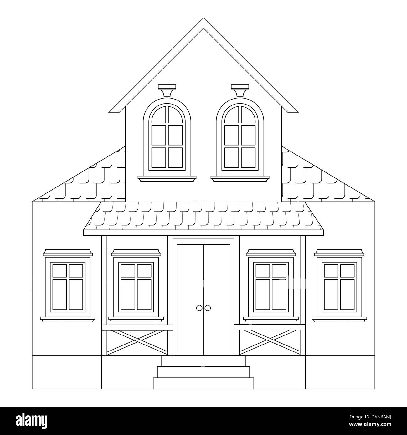 Outline drawing house hi-res stock photography and images - Alamy