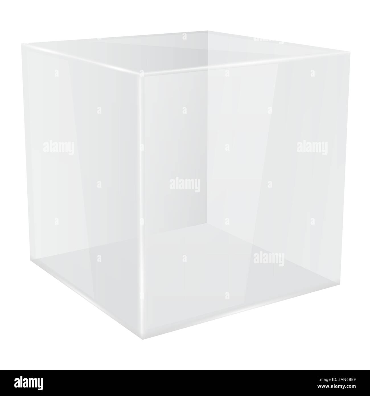 transparent cube glass geometrical plexiglass Stock Photo - Alamy