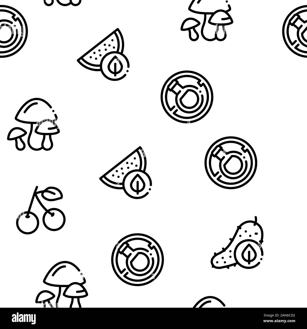 Organic Eco Foods Seamless Pattern Vector Stock Vector Image & Art - Alamy