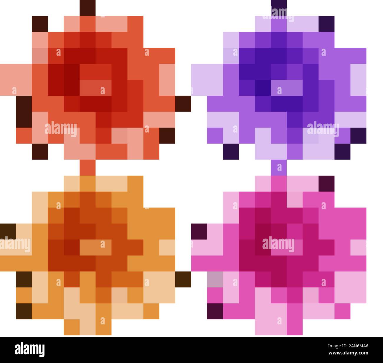 Isolated set of flowers illustration Stock Vector Image & Art - Alamy