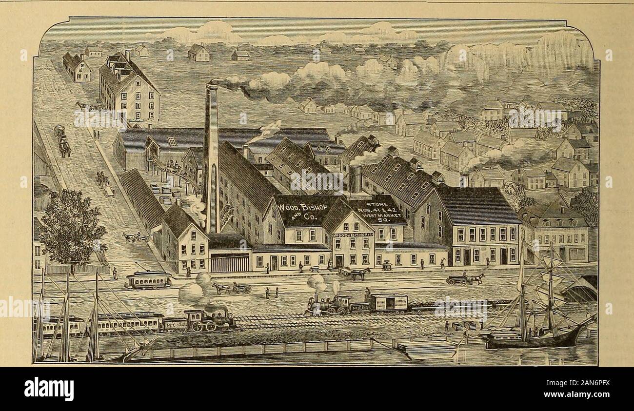Bangor: its points of interest and its representative business men . Hathorns Ladies and GentsDining Hall, and we do not exaggerate in the least whenwe say there are few saloons in any city offering equallysatisfactory service. This establishment, comprising adining hall, oyster and ice cream parlors, is located atNo. 84 Main street, next door above J. C. Whites, andis spacious, well-equipped and most admirably managed,and is a popular resort for the ladies, afternoon and even-ings. The bill of fare is varied, the food the best themarket affords, a full line of choice confectionery of allkinds Stock Photo