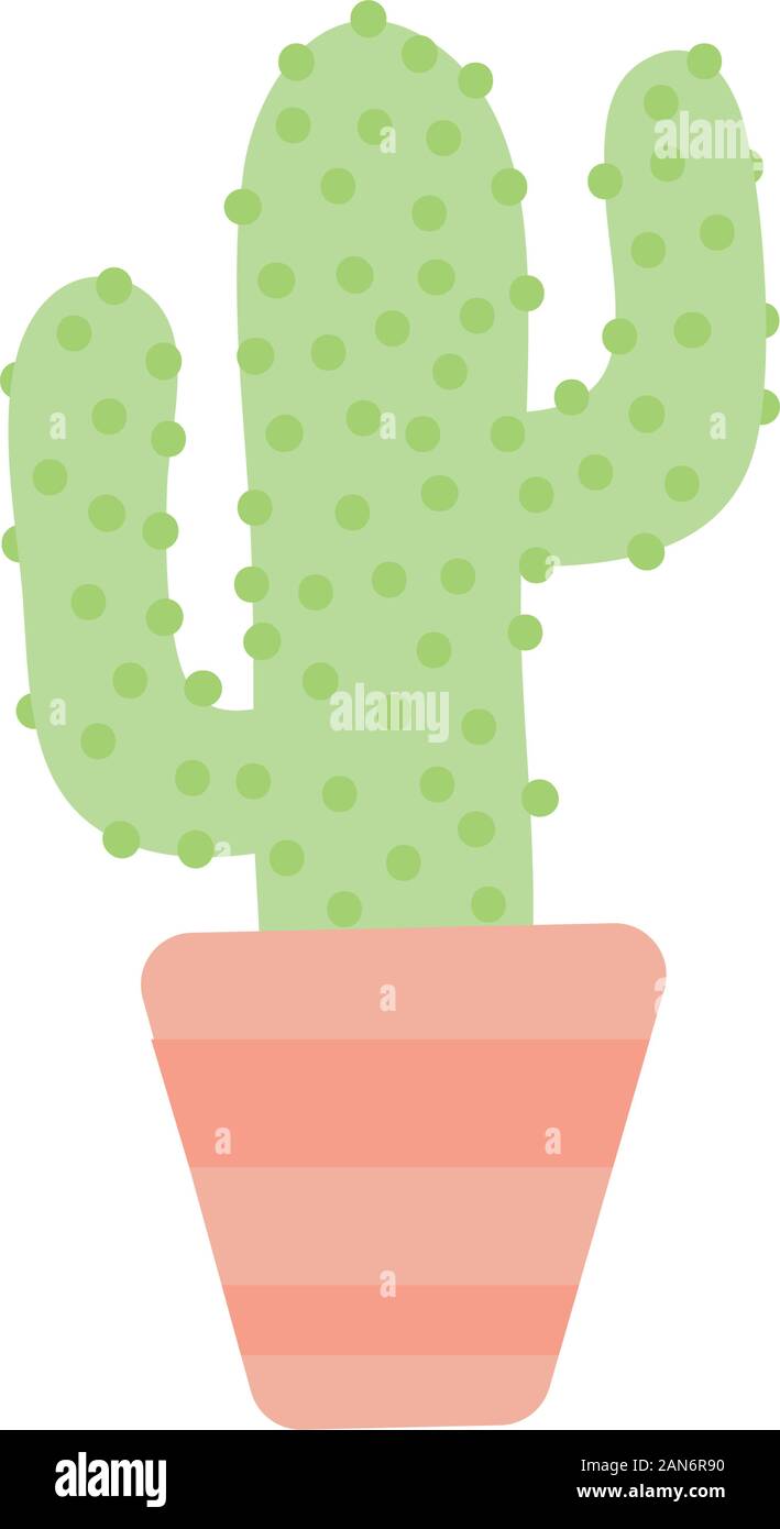 cute cactus in pot plant Stock Vector Image & Art - Alamy