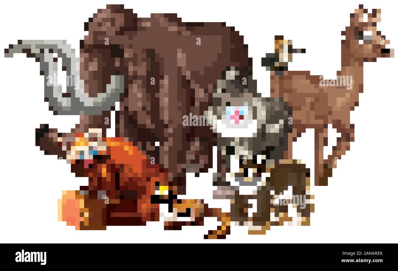 Isolated picture of wild animals illustration Stock Vector Image & Art ...