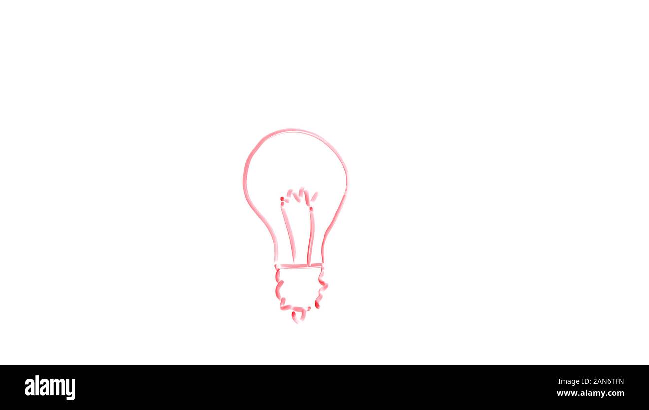 Switched off light bubble drawn on glass, lack of ideas, brainstorm concept Stock Photo