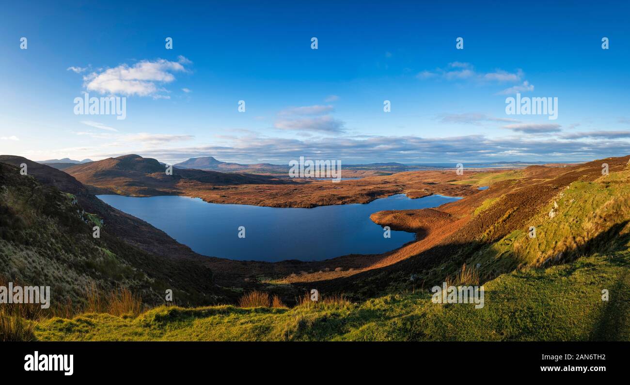 Lough Greenan from Lough Salt looking towards Muckish Mountain, Donegal