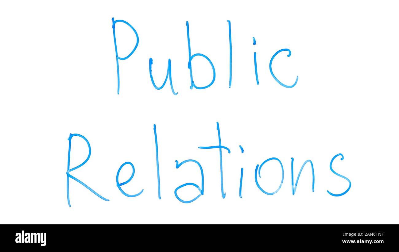Public Relations Phrase Written On Glass Pr As Management Of Customers Opinion Stock Photo Alamy