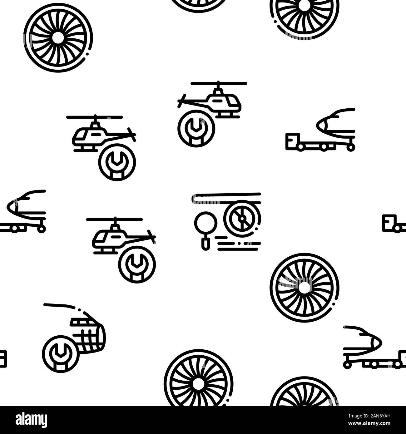 Aircraft Repair Tool Seamless Pattern Vector Stock Vector Image & Art ...
