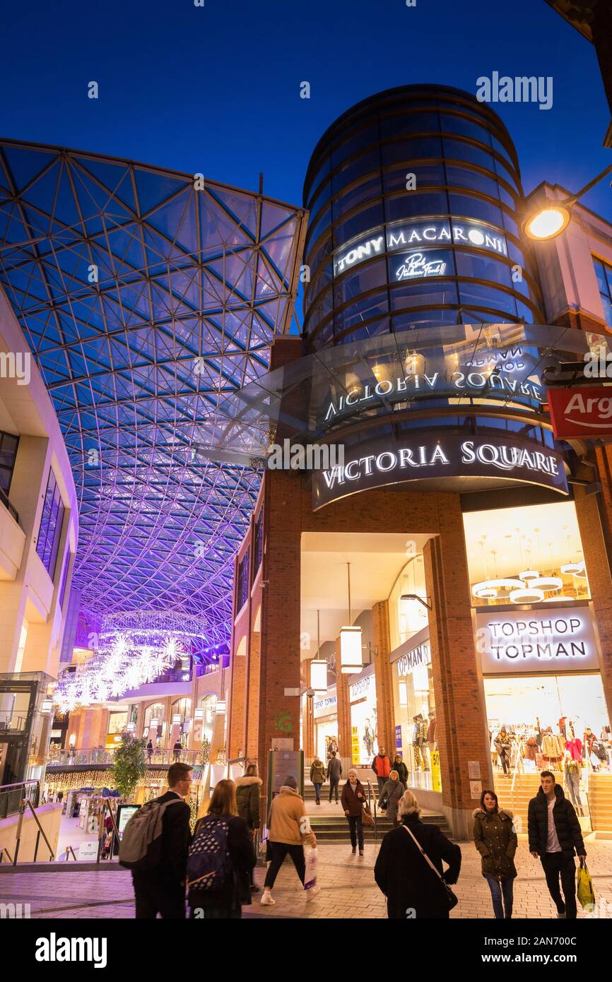 Victoria Square shopping centre at Christmas in Belfast Stock Photo - Alamy