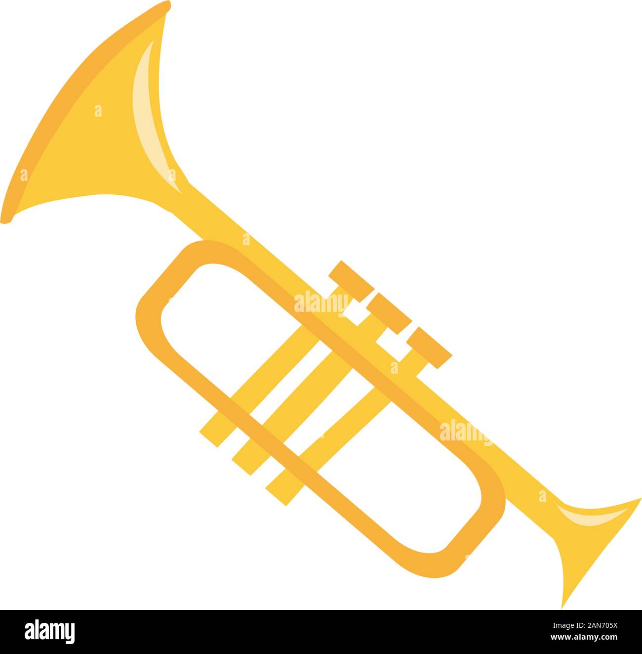 trumpet musical instrument isolated icon Stock Vector Image & Art - Alamy