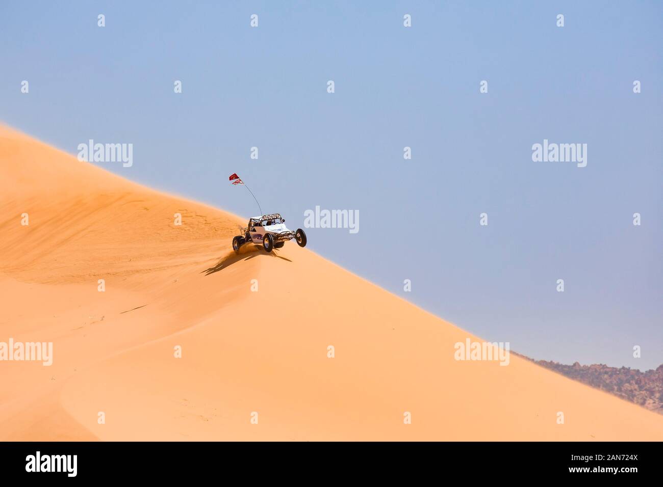KANAB, UT, USA - May 25, 2012. Dune buggy racing at Coral Pink Sand Dunes State Park in Utah, USA Stock Photo