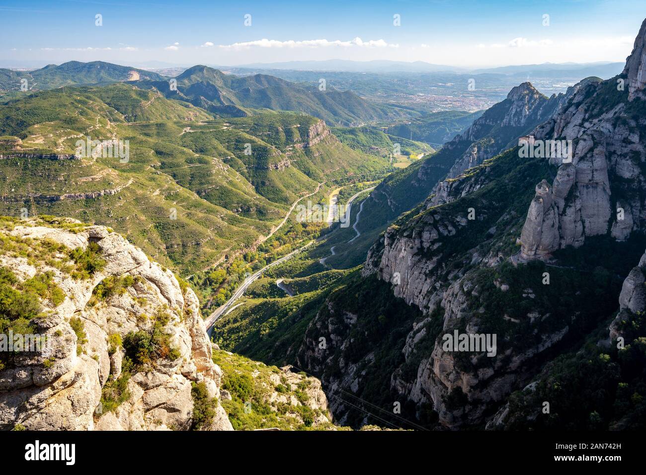 Montserrat mountain range in Spain Stock Photo