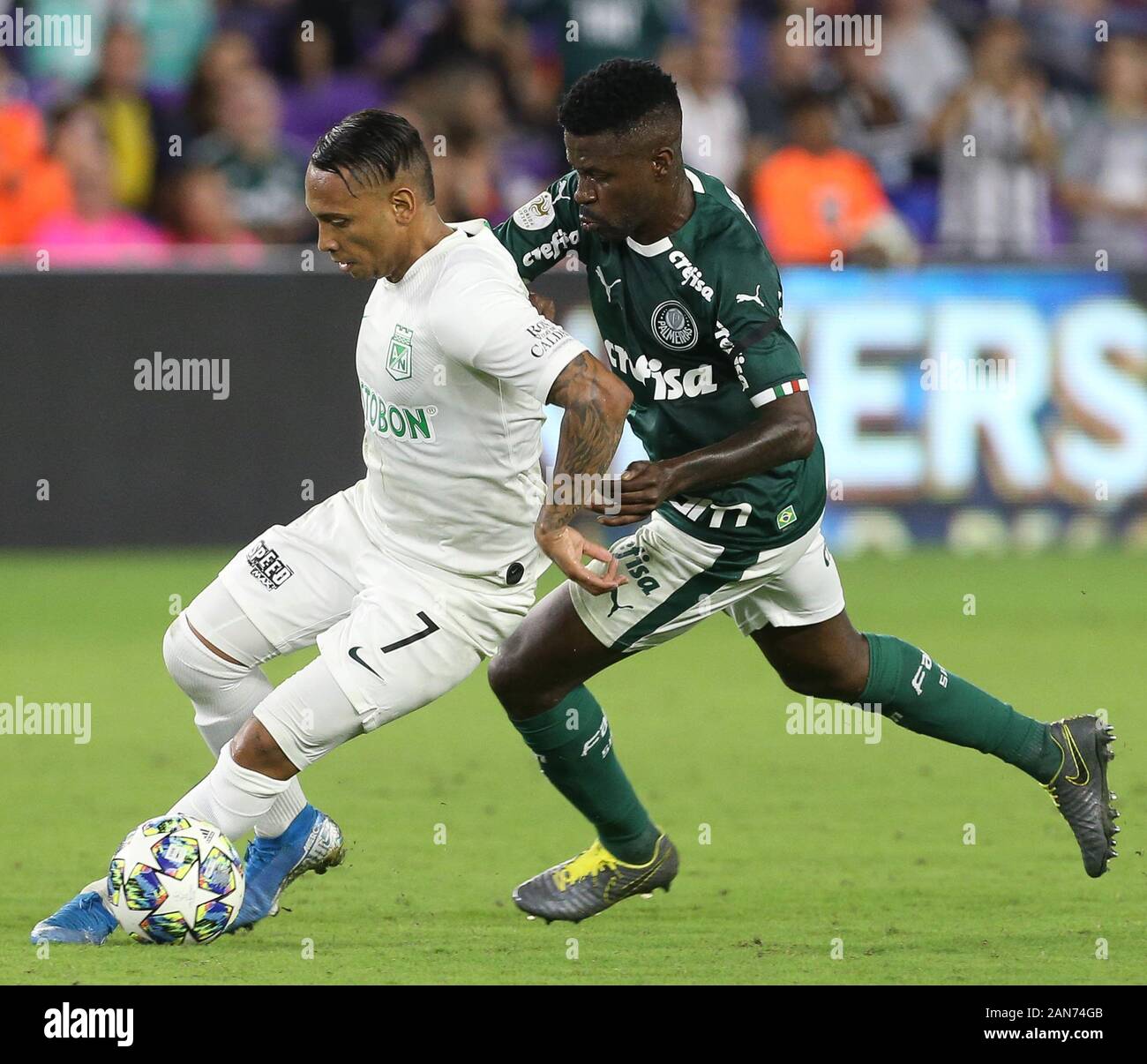 Orlando Estados Unidos 16th Jan 2020 Se Palmeiras Player Ramires Plays With C Atletico Nacional Sa Rlan Bar Barrera During A Florida Cup Match At The Orlando City Stadium Credit Cesar Greco Fotoarena Alamy Live