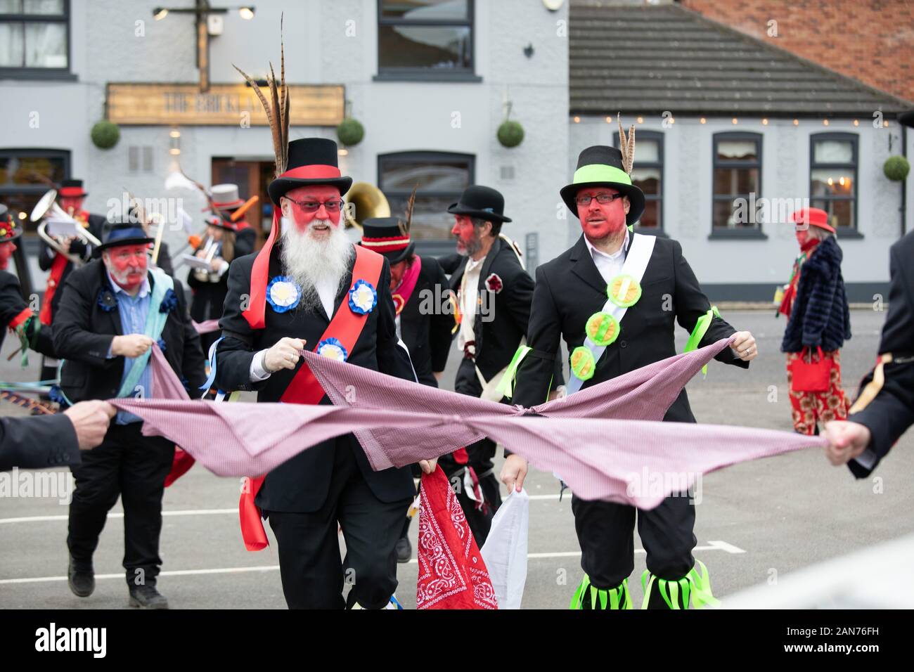The Hinckley Bullockers taking part in their annual plough tour. They ...