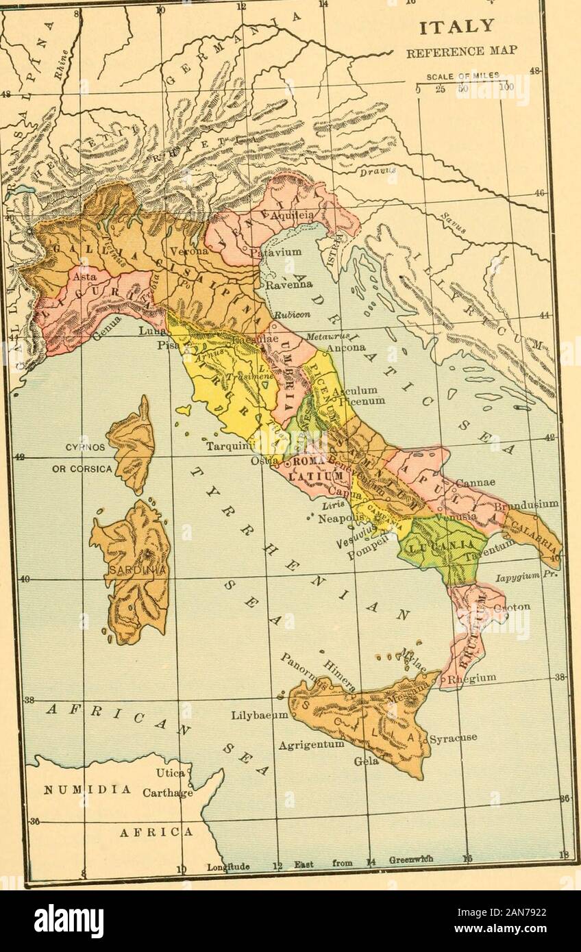 The ancient world, from the earliest times to 800 AD . Remains of an  Etruscan Wall and Arch at Sutrl Greeks (of Magna Graecia) have been  referred to in earlierpages. The Gauls