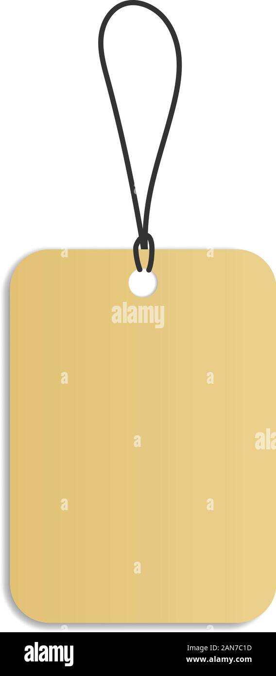 blank cardboard price tag lable with string vector illustration Stock Vector