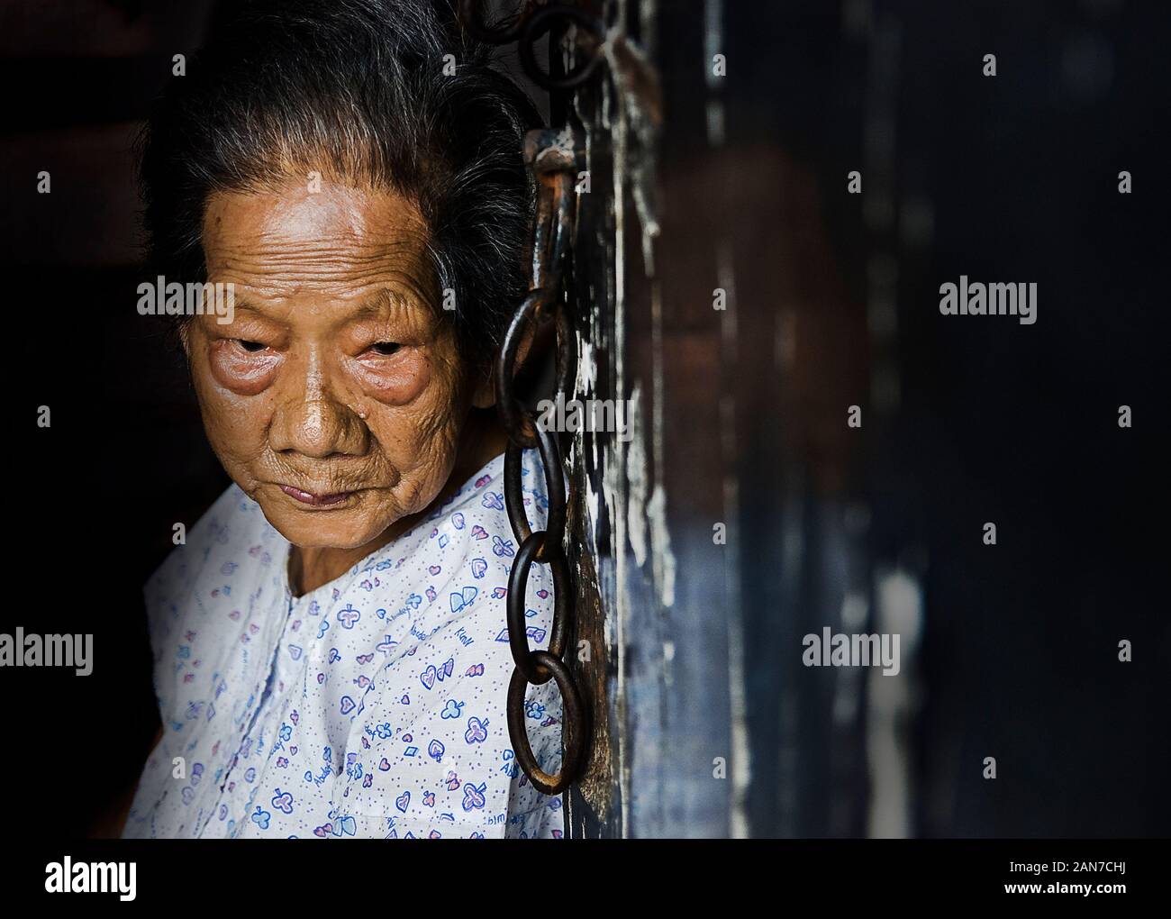 Old chinese lady stock photo alamy