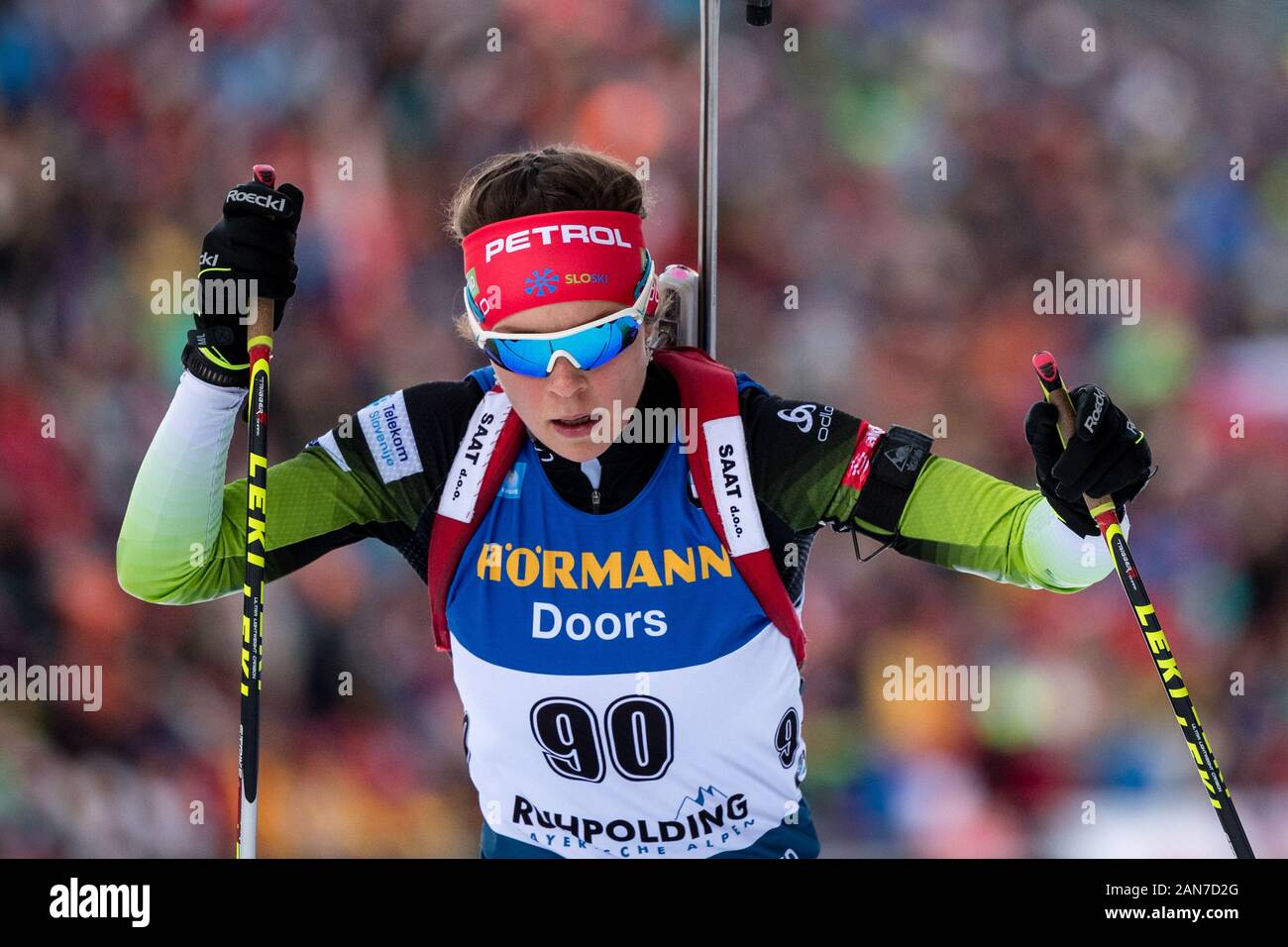 Ruhpolding, Germany. 15th Jan, 2020. Biathlon World Cup, sprint 7.5 km, women in the Chiemgau Arena
