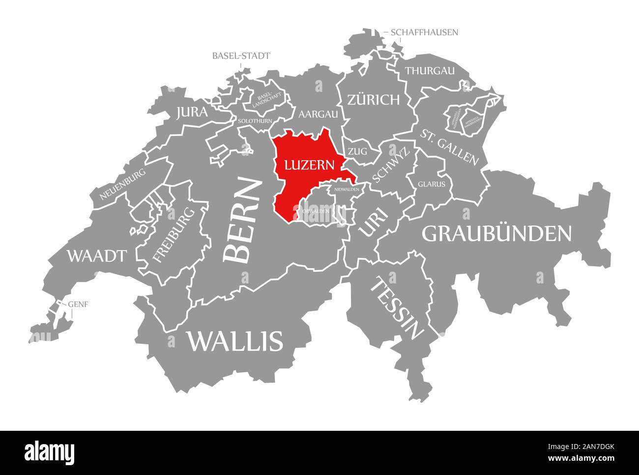 Luzern map hi-res stock photography and images - Alamy
