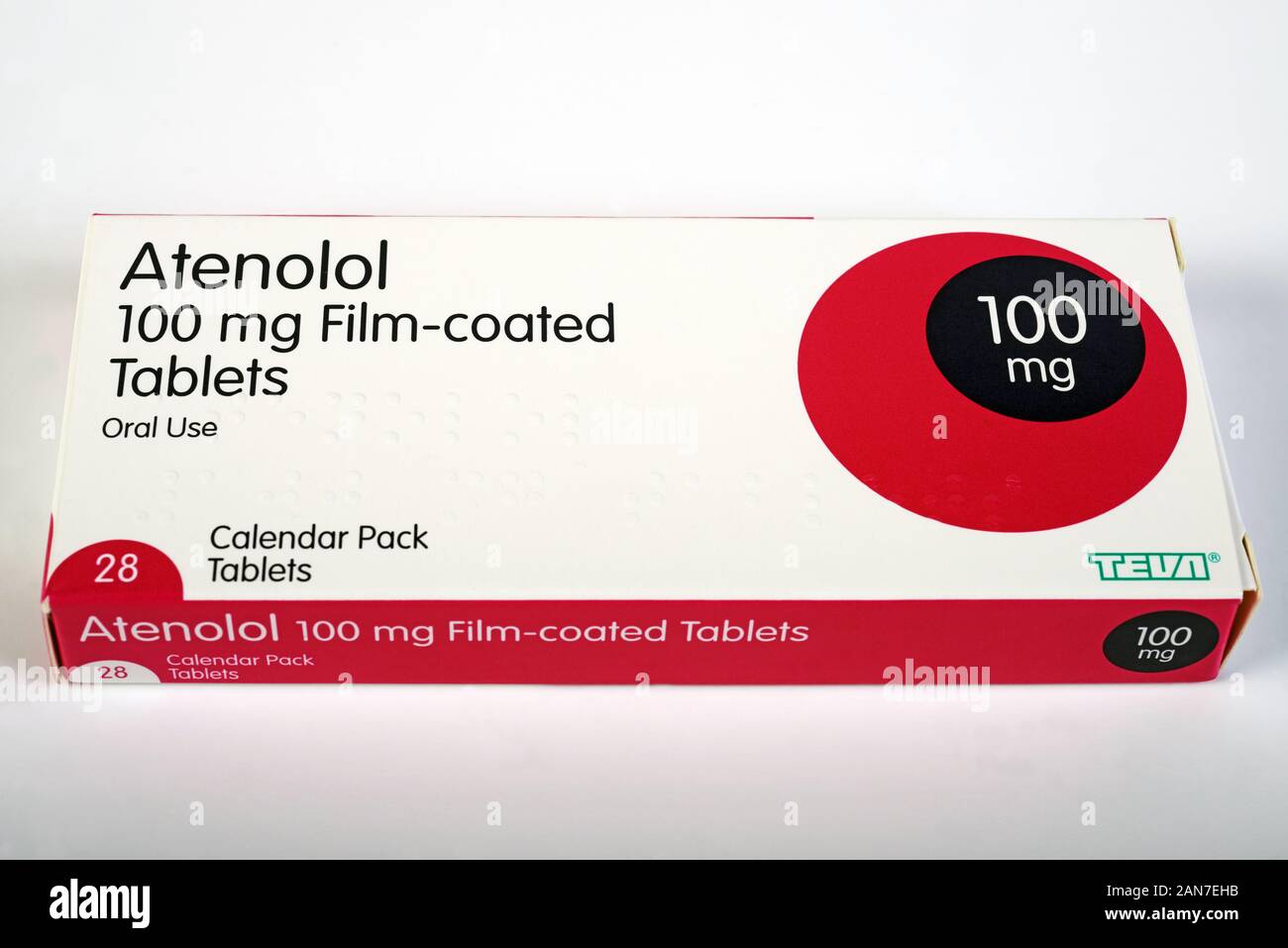 Atenolol 100 mg tablets Stock Photo