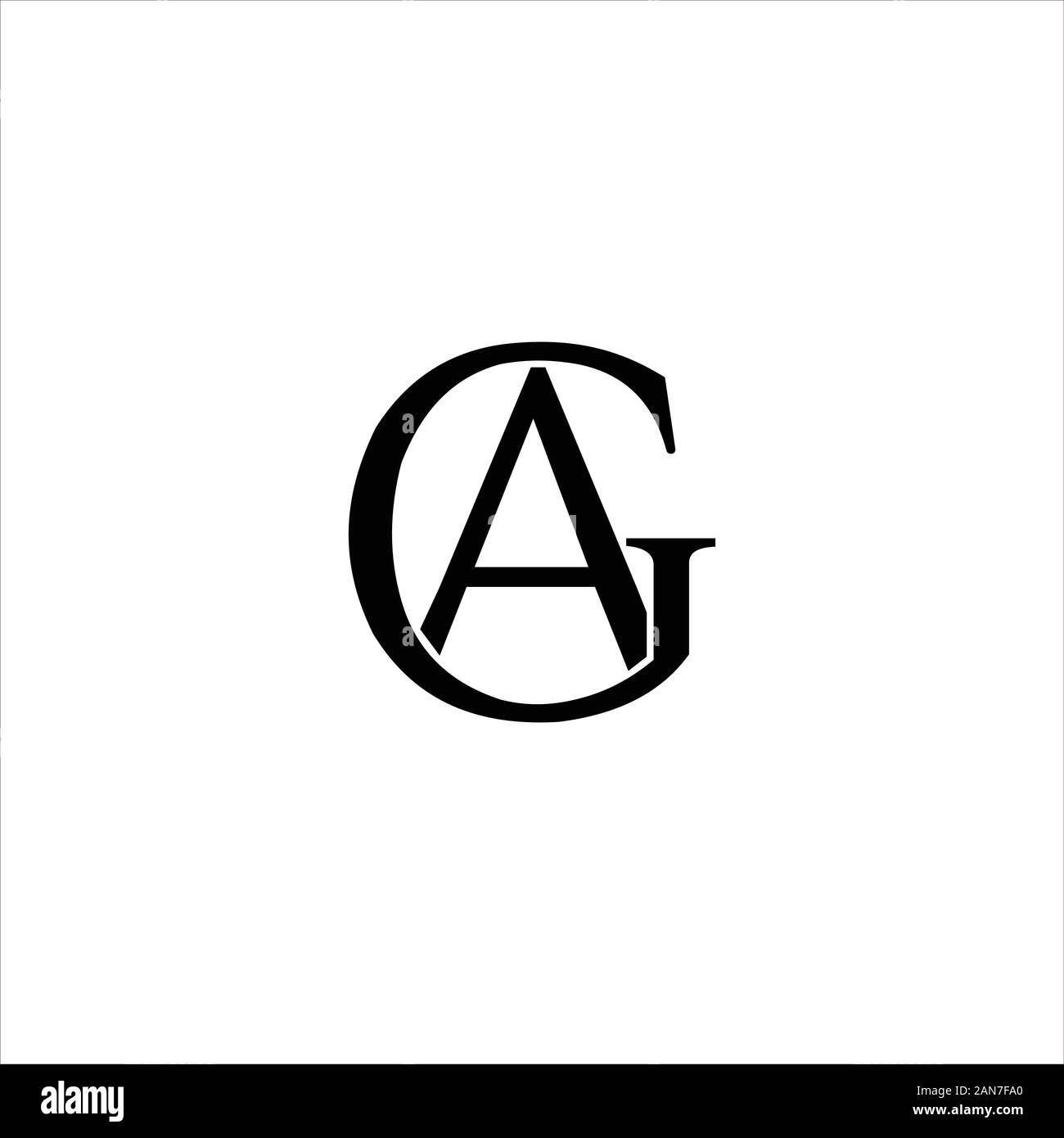 initial letter gaor ag logo vector design Stock Vector