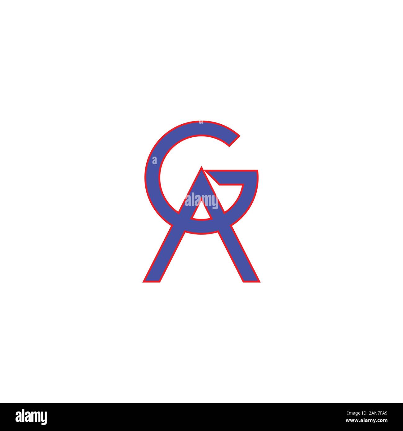 initial letter gaor ag logo vector design Stock Vector