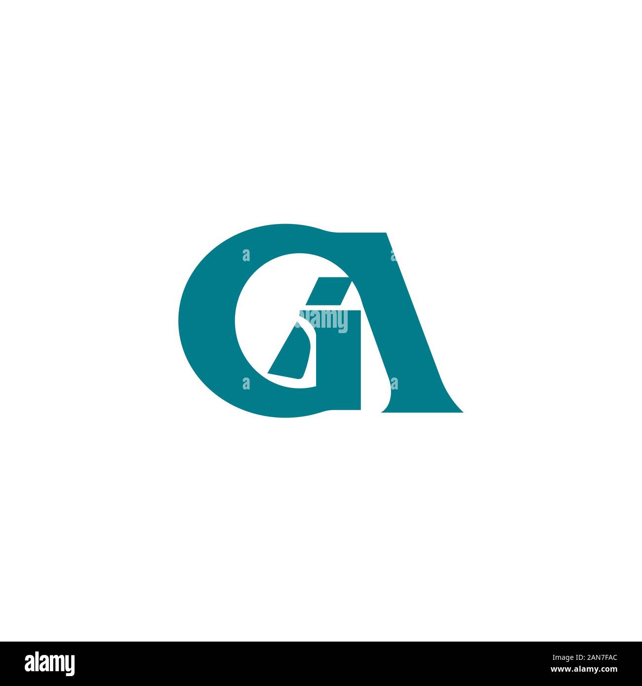 initial letter gaor ag logo vector design Stock Vector