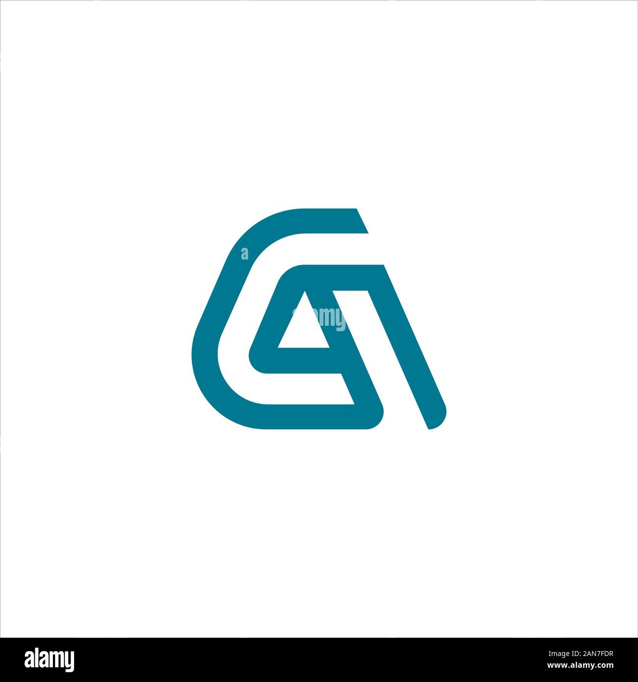 initial letter gaor ag logo vector design Stock Vector