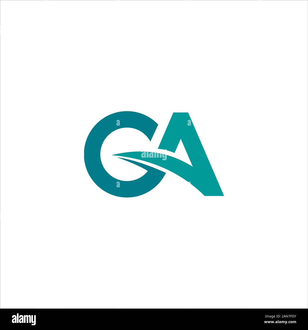 initial letter gaor ag logo vector design Stock Vector