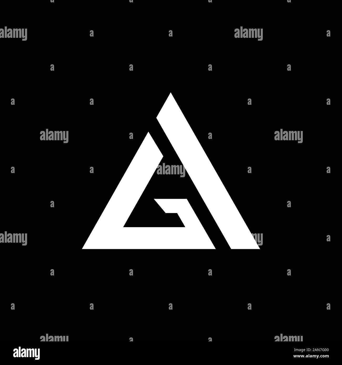 initial letter gaor ag logo vector design Stock Vector