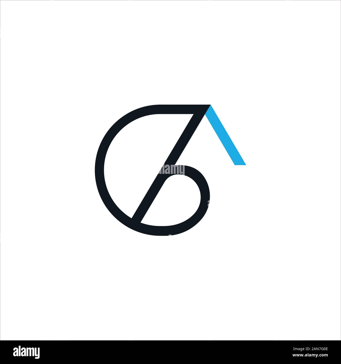 initial letter gaor ag logo vector design Stock Vector