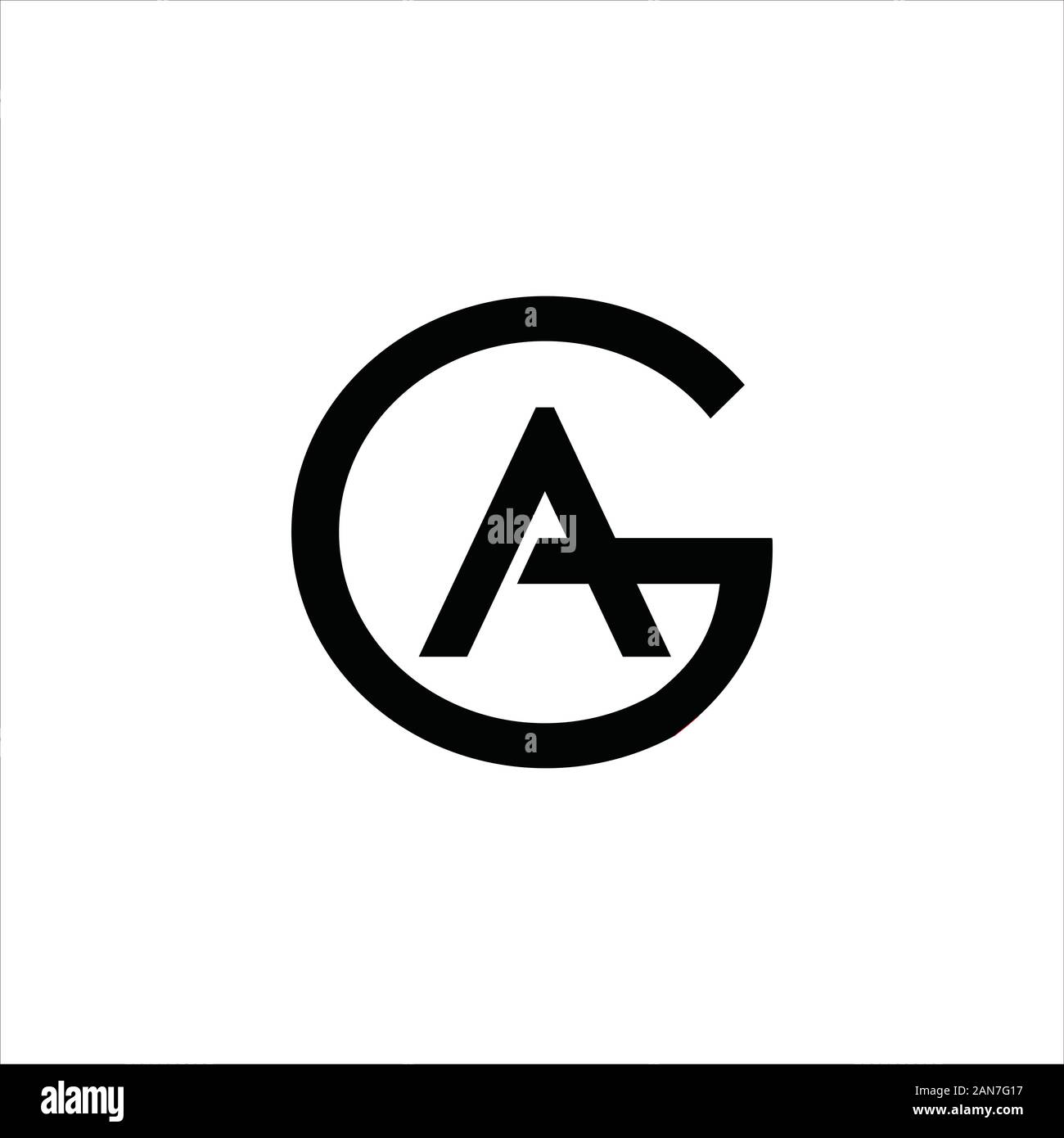 initial letter gaor ag logo vector design Stock Vector