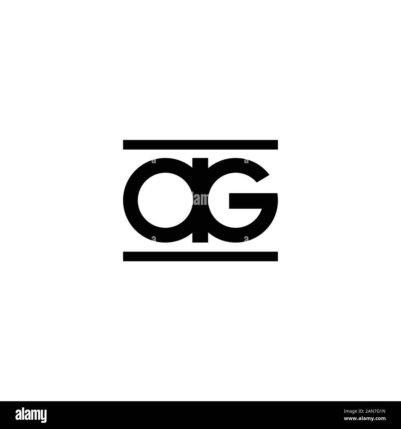 initial letter gaor ag logo vector design Stock Vector